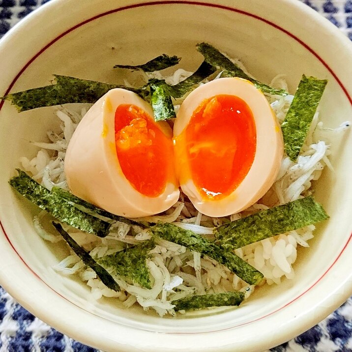 ランチにも☆簡単しらす・味付け卵丼